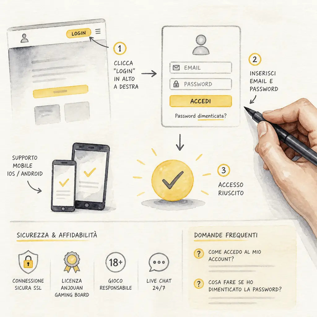 Casinoly Login: Accedi al Tuo Account visual guide for Casinoly